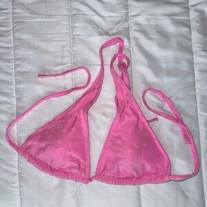 Aerie Vibrant Pink Halter Bikini Top Size L